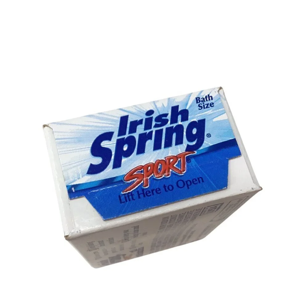 Irish Spring Sport Soap Vtg NIB 4.5 oz Bath Size Bar NOS Deodorant Sealed